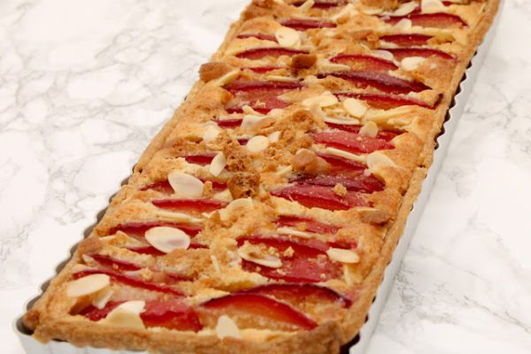 Sliced Plum Frangipane Tart