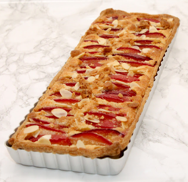 Sliced Plum Frangipane Tart