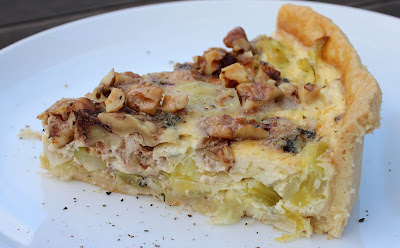 Stilton, Leek and Walnut Quiche