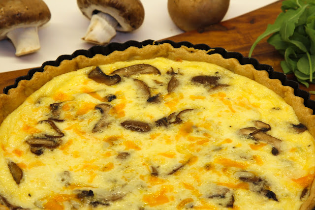 Leek, Mushroom and Cheese Quiche