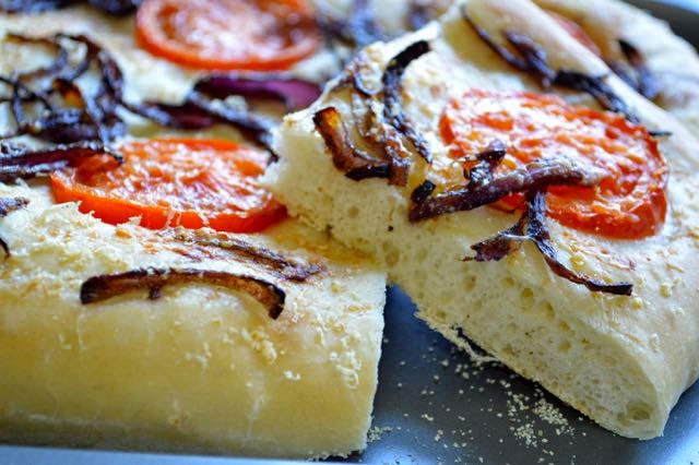 Bread Maker Tomato and Caramelised Onion Focaccia