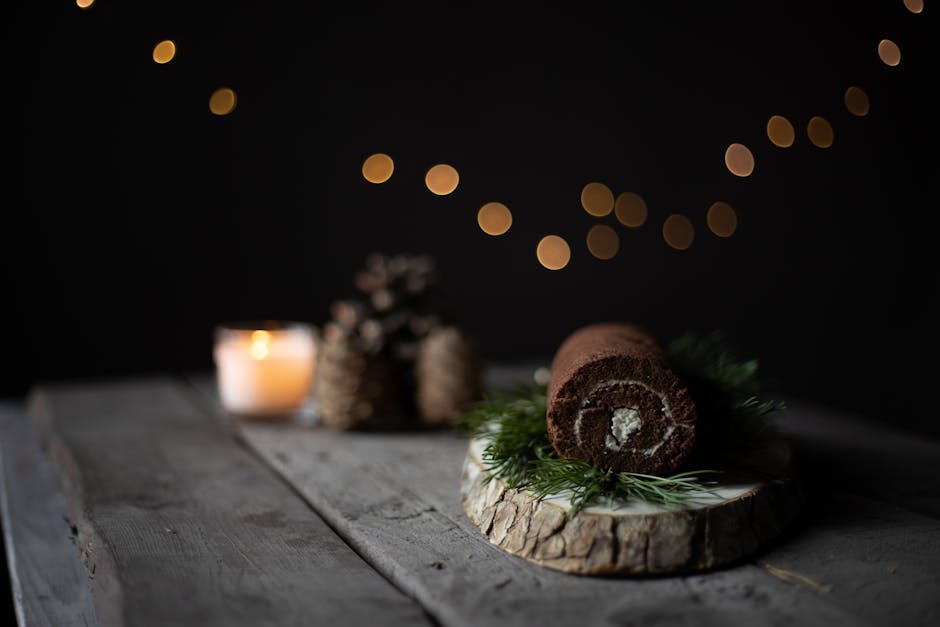 Chocolate Yule Log with Chestnut Cream