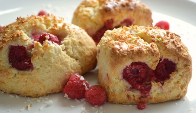 Raspberry and Coconut Scones Recipe