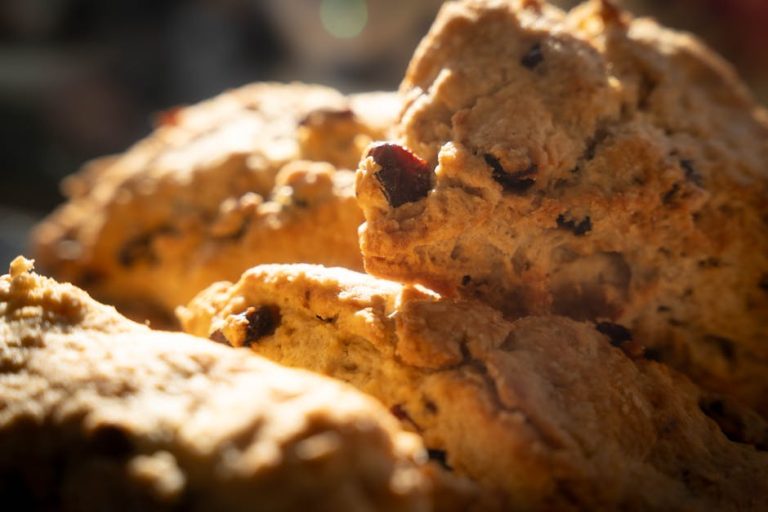 Raspberry and White Chocolate Scones